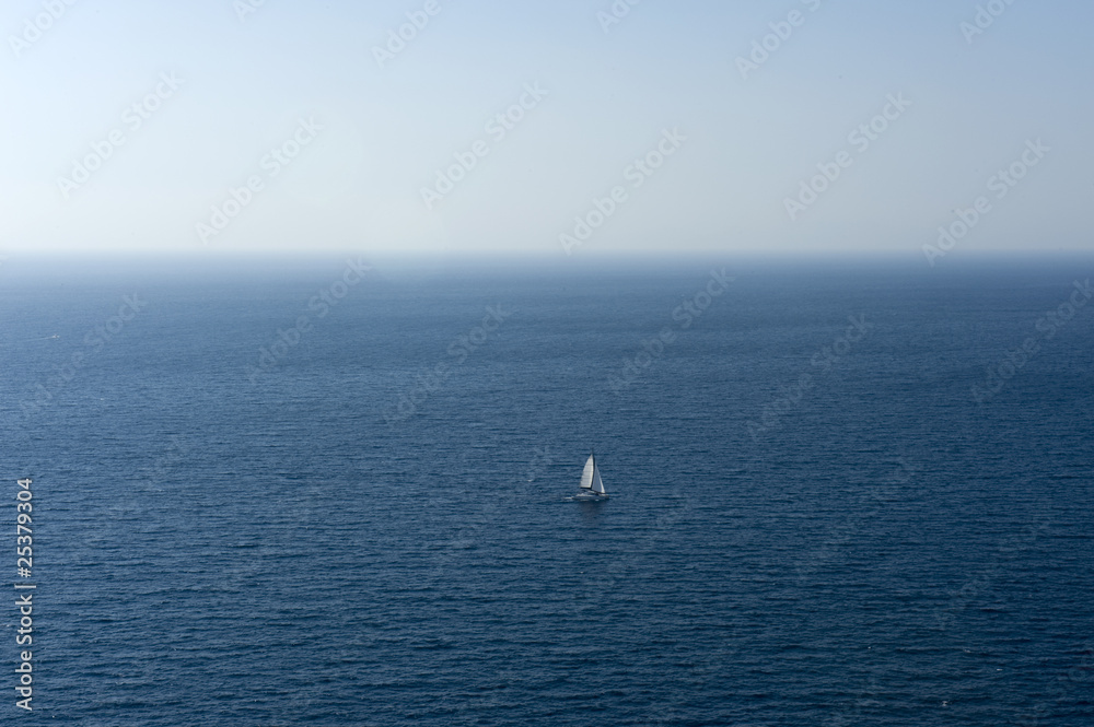 a sailing boat in the aegean sea a sailing boat in the aegean sea