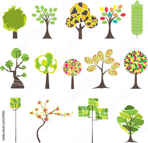 Colorful  tree. Vector illustration
