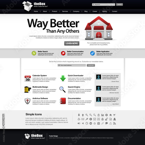 Web Design Template Element 14 (Bright Theme) Vector