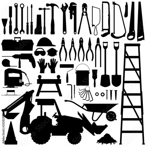 Construction Tool Silhouette Vector