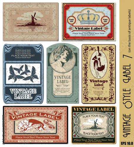 vintage style label (eps 10.0 with grunge background)