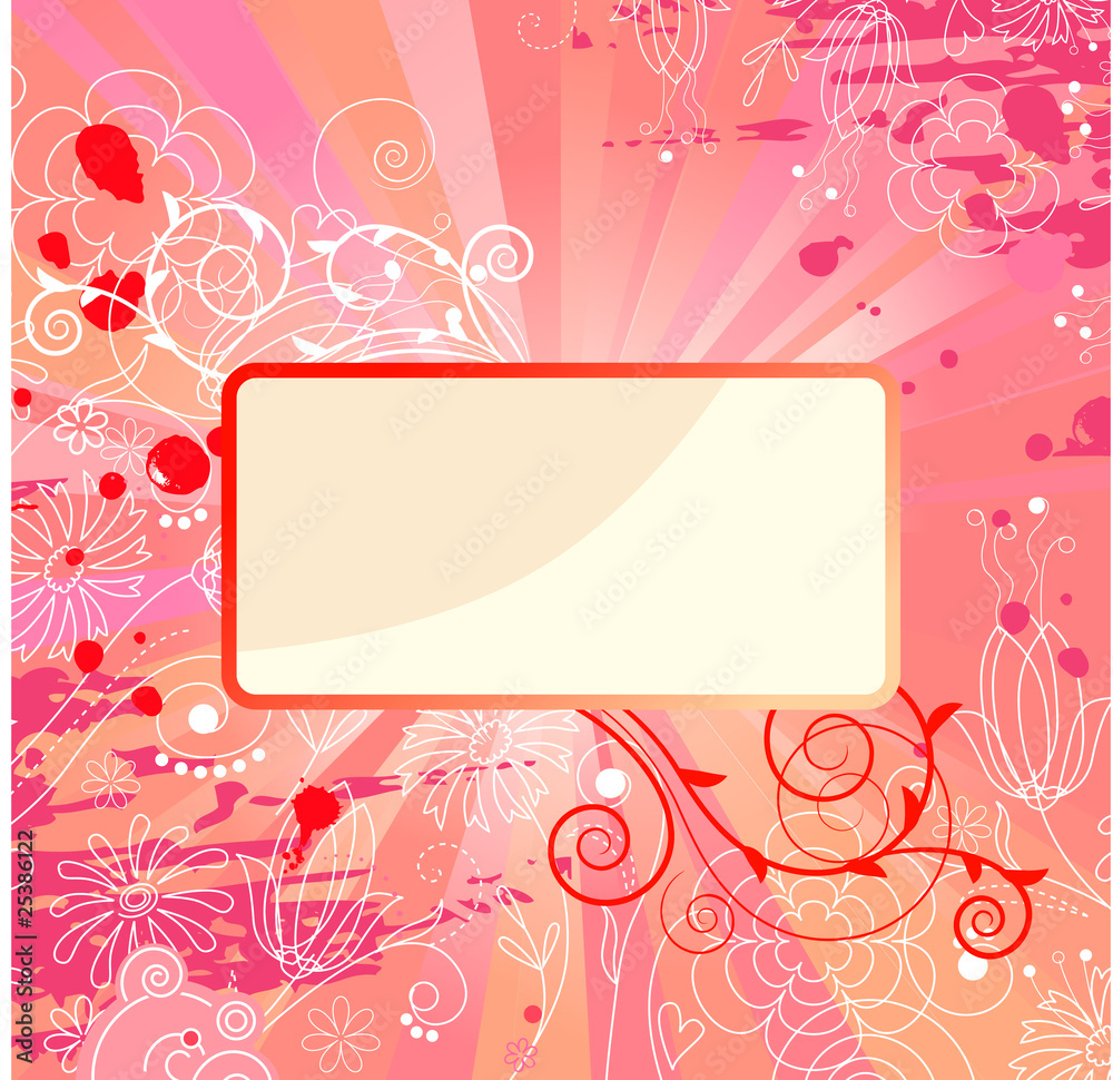 Background with colored stripes and frame for your text