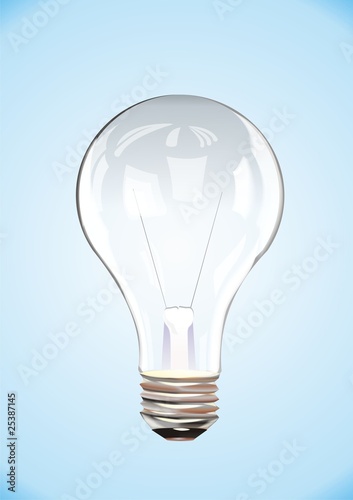 bulb on blue background