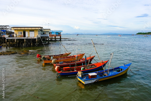 Fisherman boats ,at Ko Lan Thailand