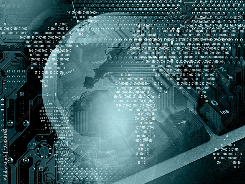 Obraz premium Communication, in blues