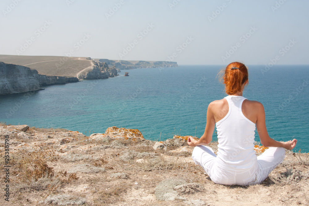 Meditation in mountains