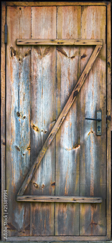the old willage russian wooden door