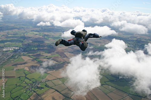 Skydiver in freefall