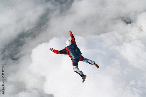 Skydiver in freefall
