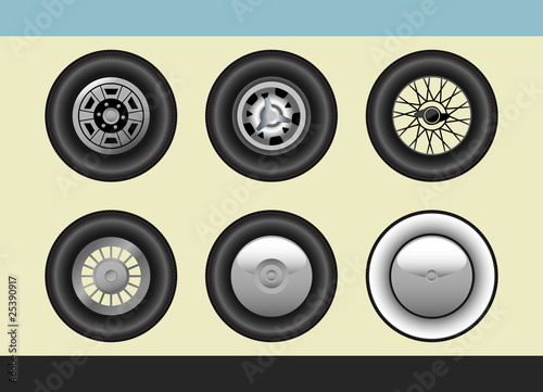 Retro car wheels