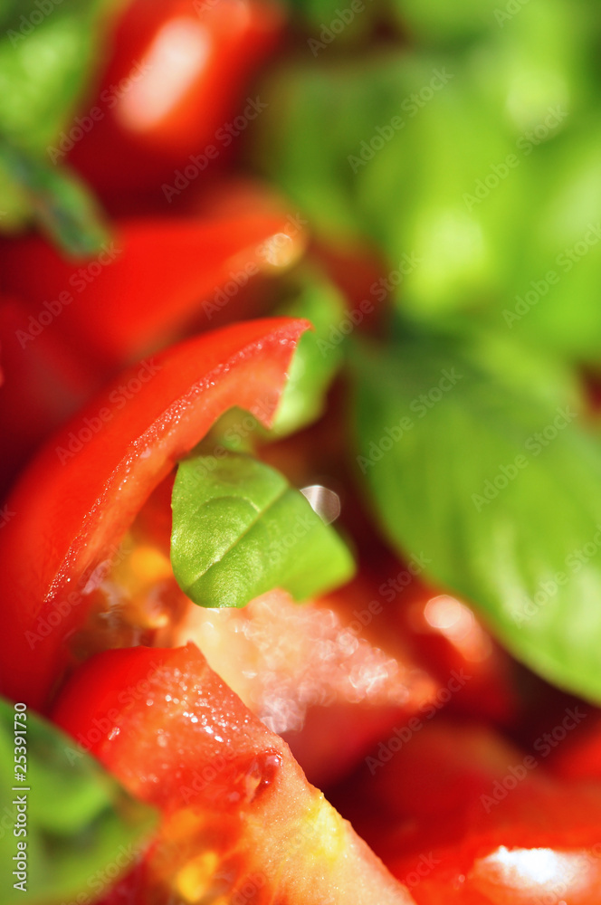 Tomate-Basilikum Makro Tomate-Basilikum Makro
