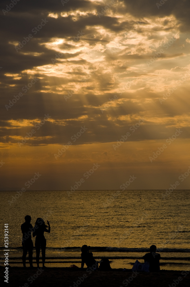 Fototapeta premium sunset on the beach