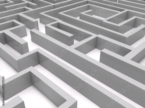 3D maze, perspective view