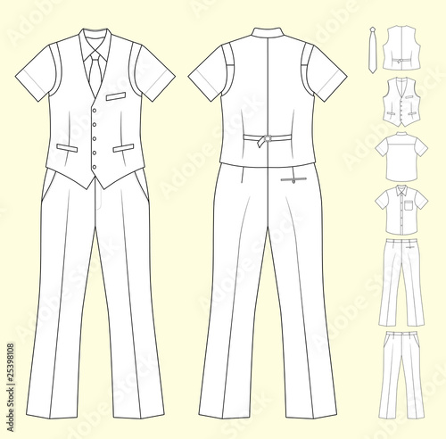 Man cashier or seller clothes