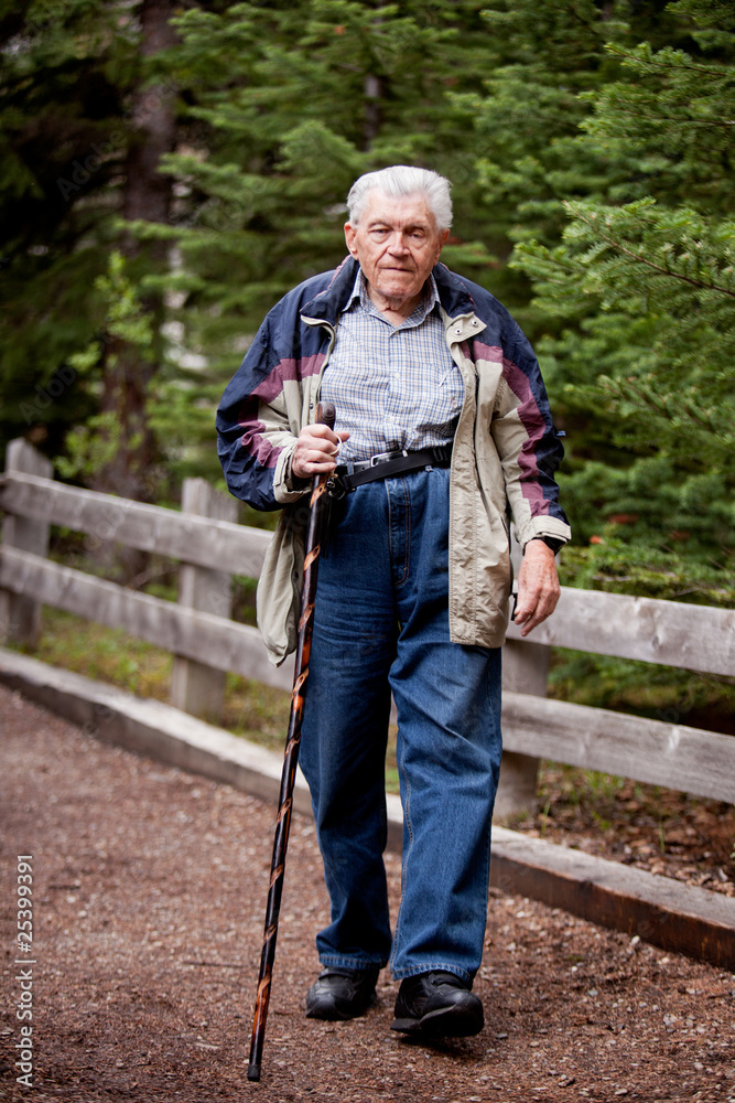 Fototapeta premium Elderly man Walking