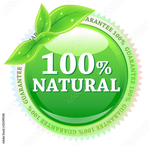 100 percent vector natural label