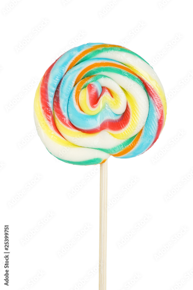 Colourful lollipop isolated on the white background Colourful lollipop isolated on the white background