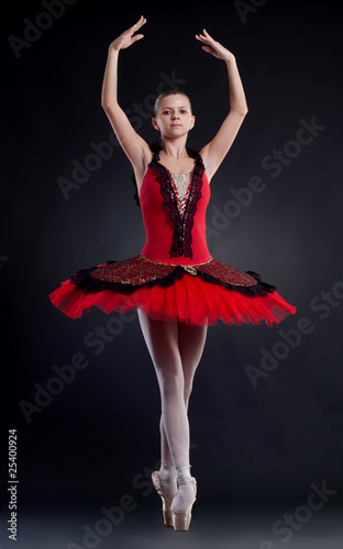 ballerina is dancing gracefully