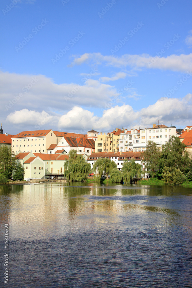The colorful medieval town Pisek in Czech Republic The colorful medieval town Pisek in Czech Republic