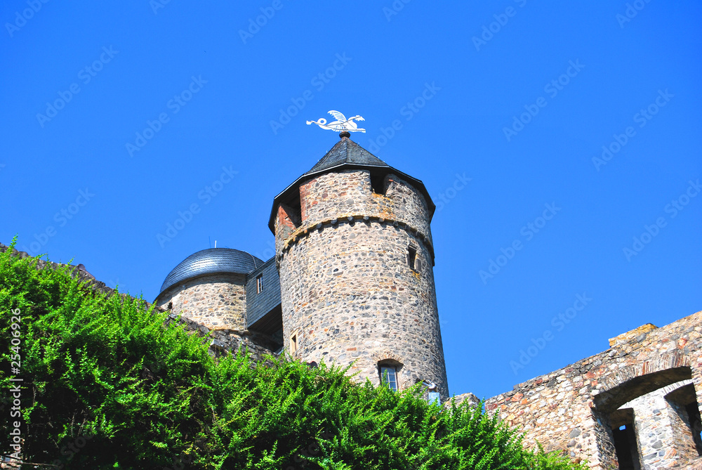 Burg mit Wetterhahn