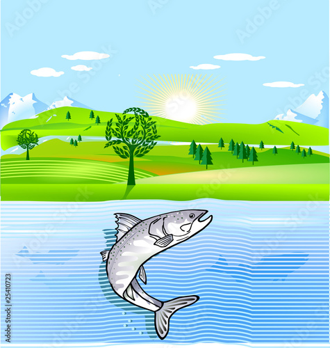 Springender Fisch