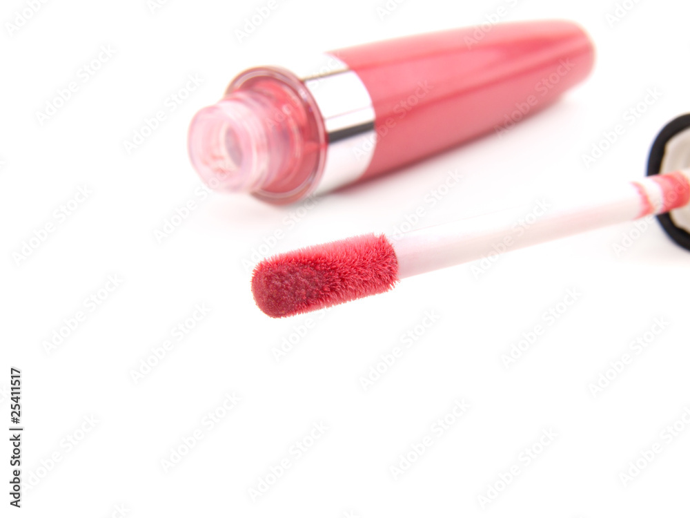 Lip gloss isolated on a white background Lip gloss isolated on a white background