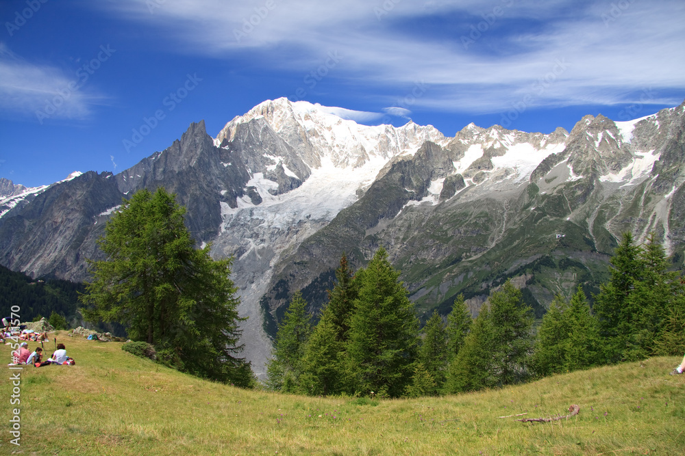 Monte Bianco dal rifugio Bertone