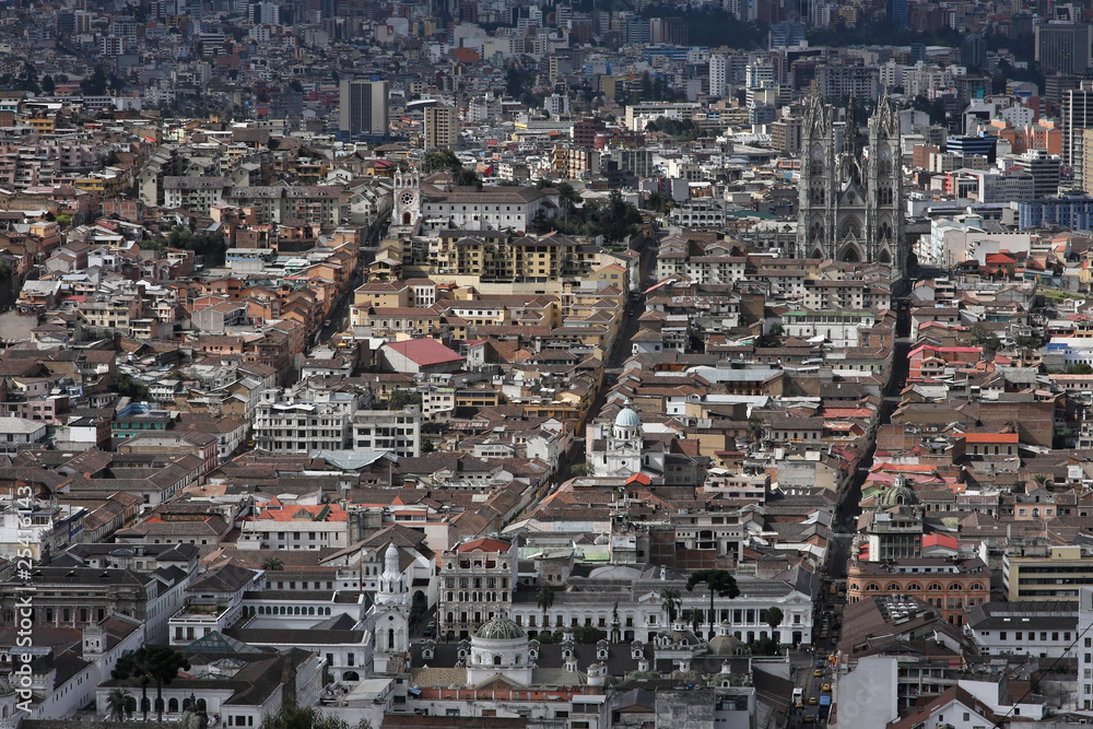 Vue aérienne de Quito