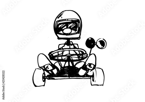 Obraz na plátně Go Kart Fahrer