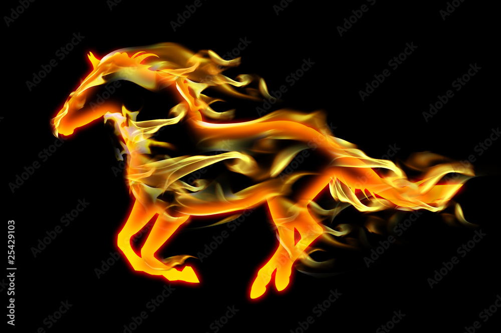 Fototapeta premium fiery horse