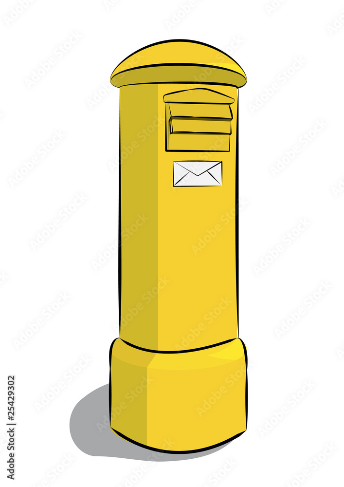 Buzon de correos cilindrico vector de Stock | Adobe Stock