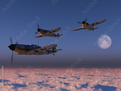 High altitude WWII fighter planes. photo