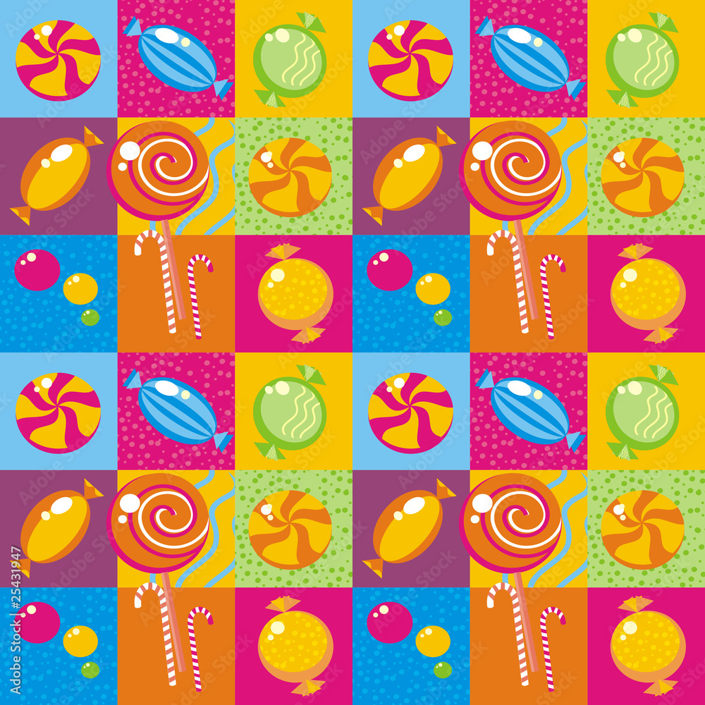 Seamless background with multi-coloured candy Seamless background with multi-coloured candy
