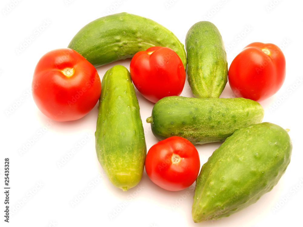 Tomatoes and cucumbers Tomatoes and cucumbers