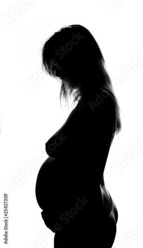 Pregnant woman silhouette