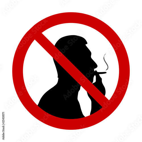 vector illustration of "No smoking" sign