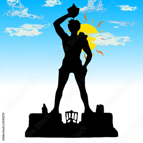 silhouette colossus at Rhodes