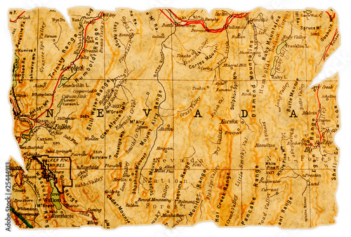 Nevada old map