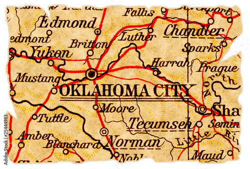 Oklahoma City old map