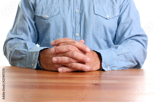 Businessman Hands on Table