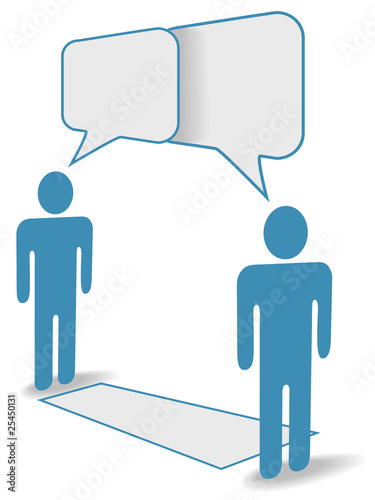 Social people chat across communication distance