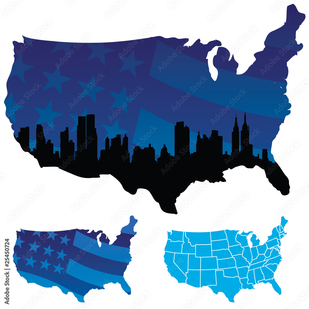 map of the united states of america Stock Vector | Adobe Stock