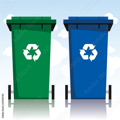 recycling bins