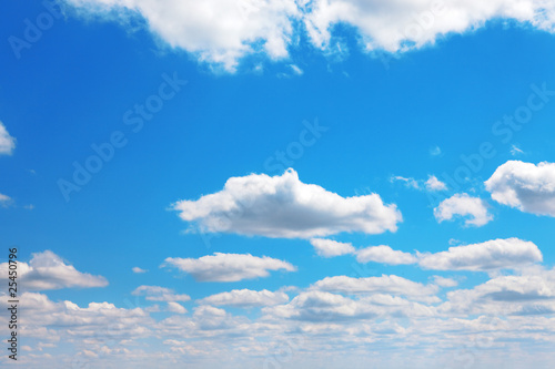 Colorful bright blue sky background.