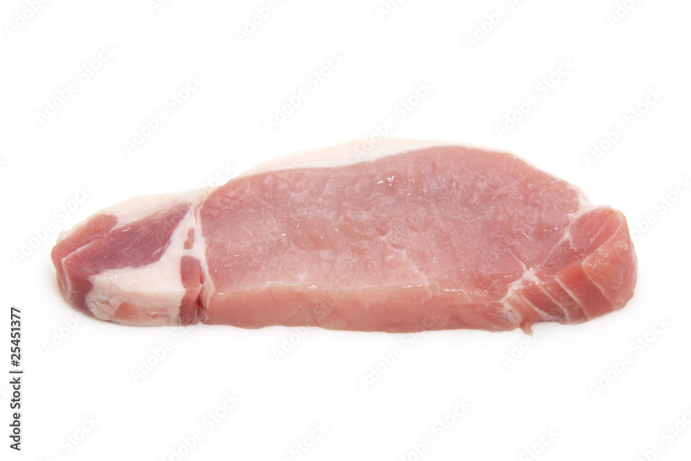 pork loin isolated on white background