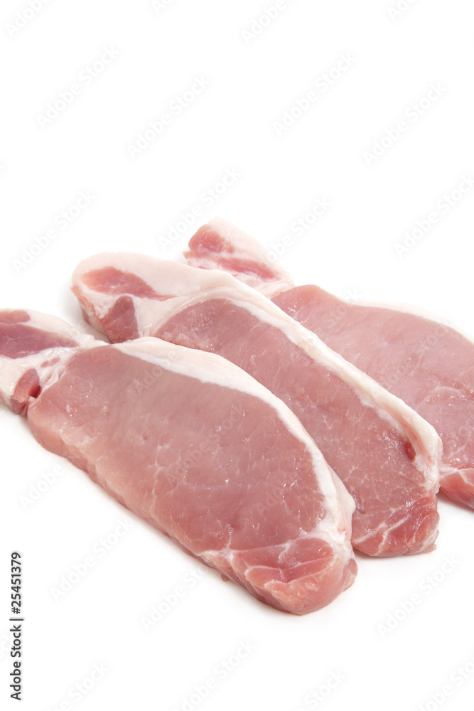 pork loin isolated on white background