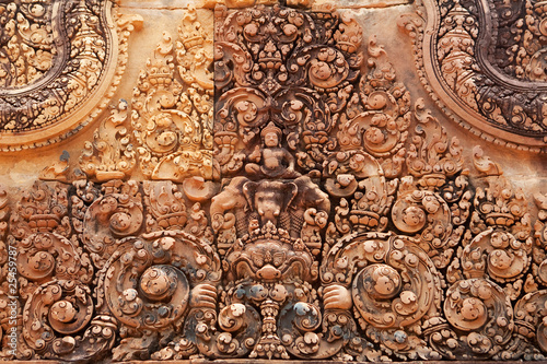 Khmer Relief in Banteay Srei photo