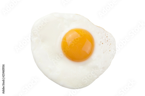 Tableau sur toile fried egg isolated