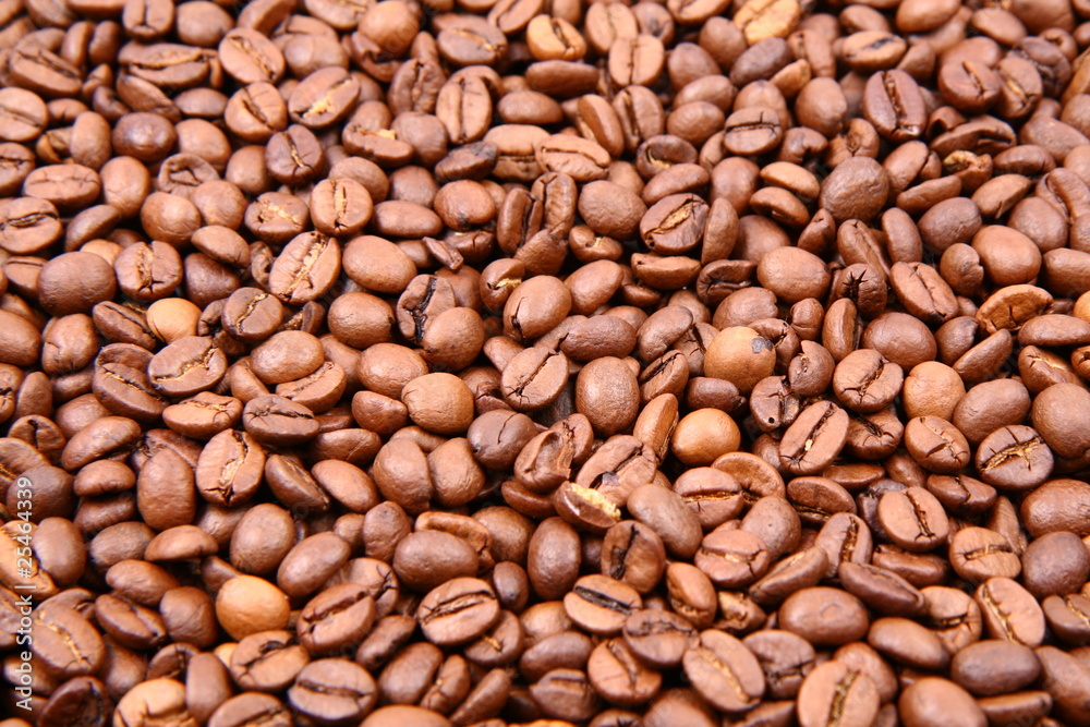 Coffee beans in close up - background Coffee beans in close up - background