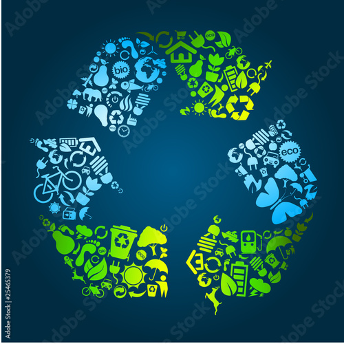 Eco recycle icons